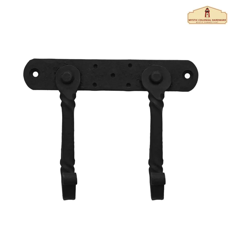 Mystic Colonial Hardware gancio doppio ferro battuto 14,9x10,9 cm