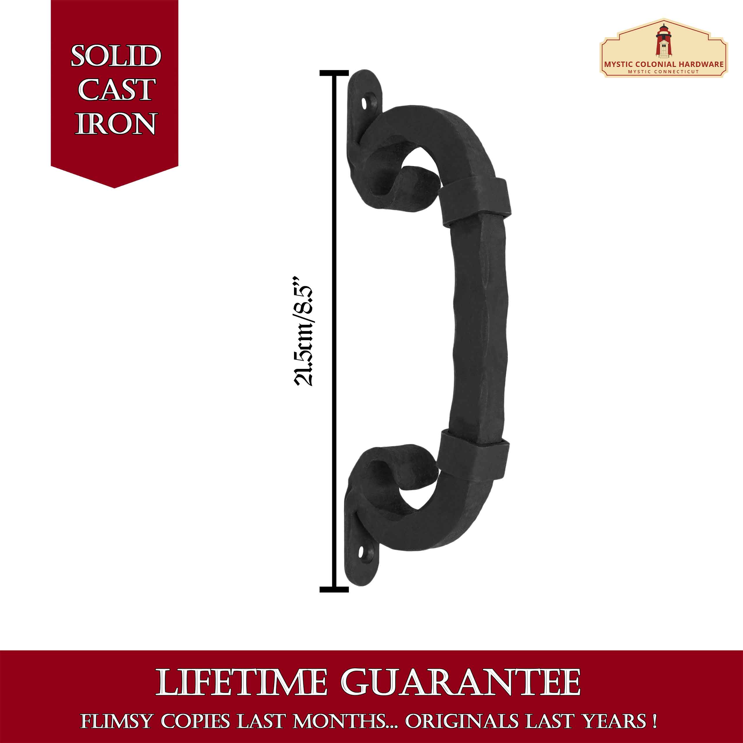 Mystic Colonial Hardware maniglia porta castello ferro battuto
