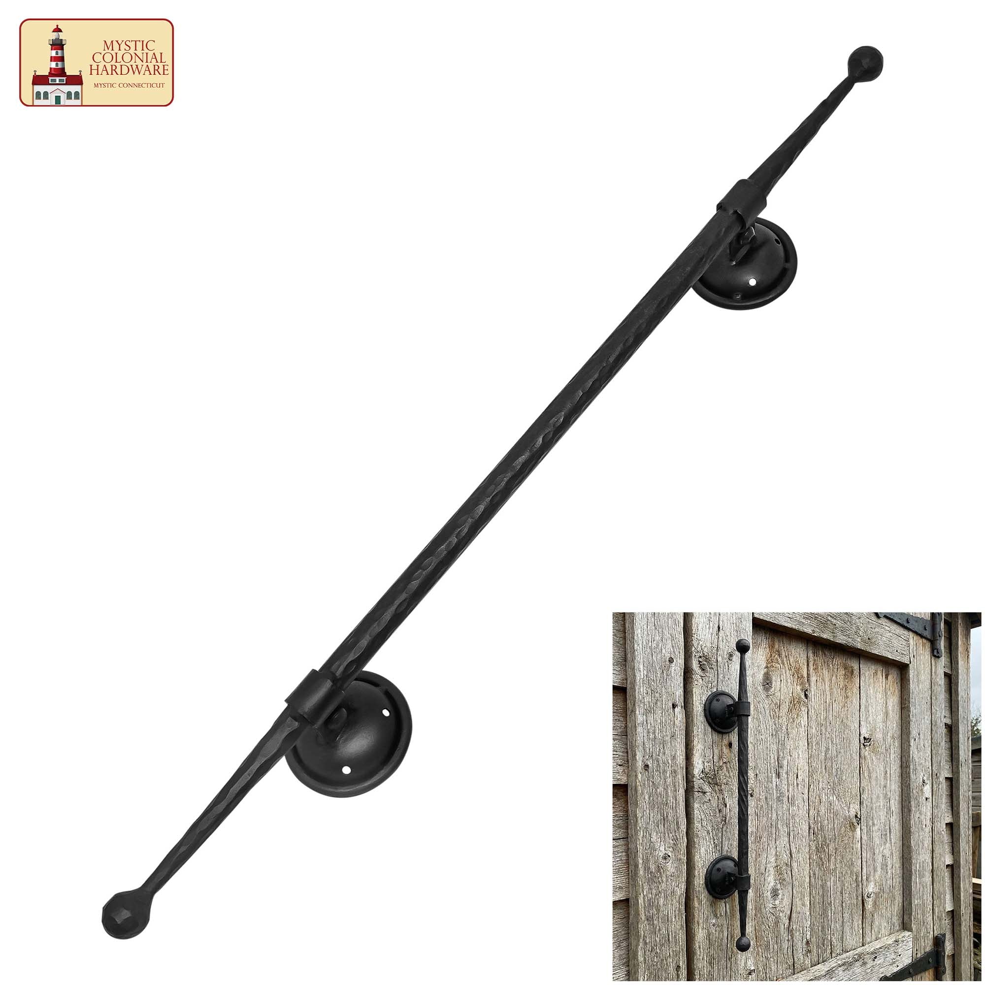 Mystic Colonial Hardware Castle 30 maniglione ferro battuto medievale