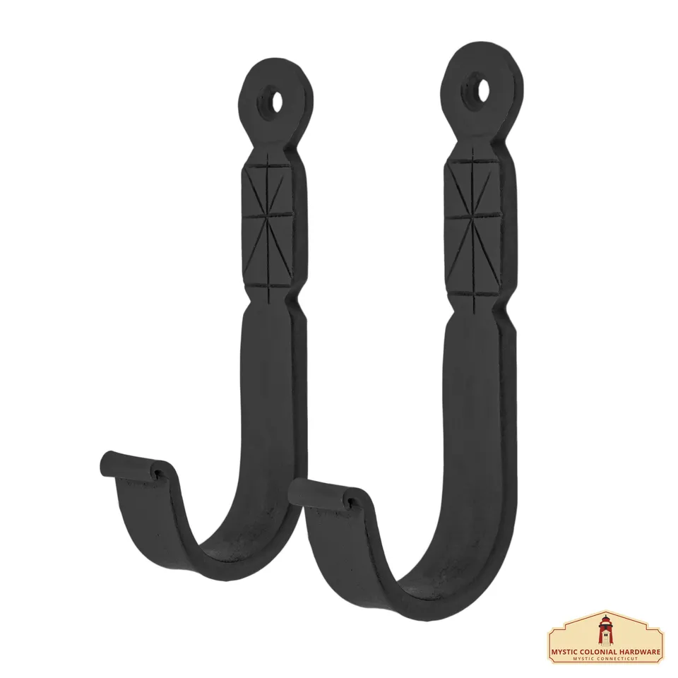 Mystic Colonial Hardware gancio parete ferro nero uso esterno
