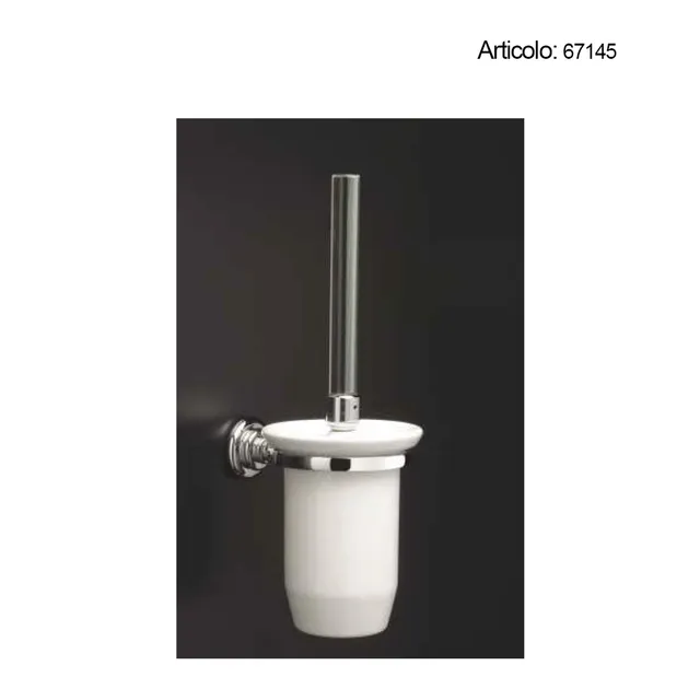 Spinardi Portascopino bagno ottone-cristallo cromato