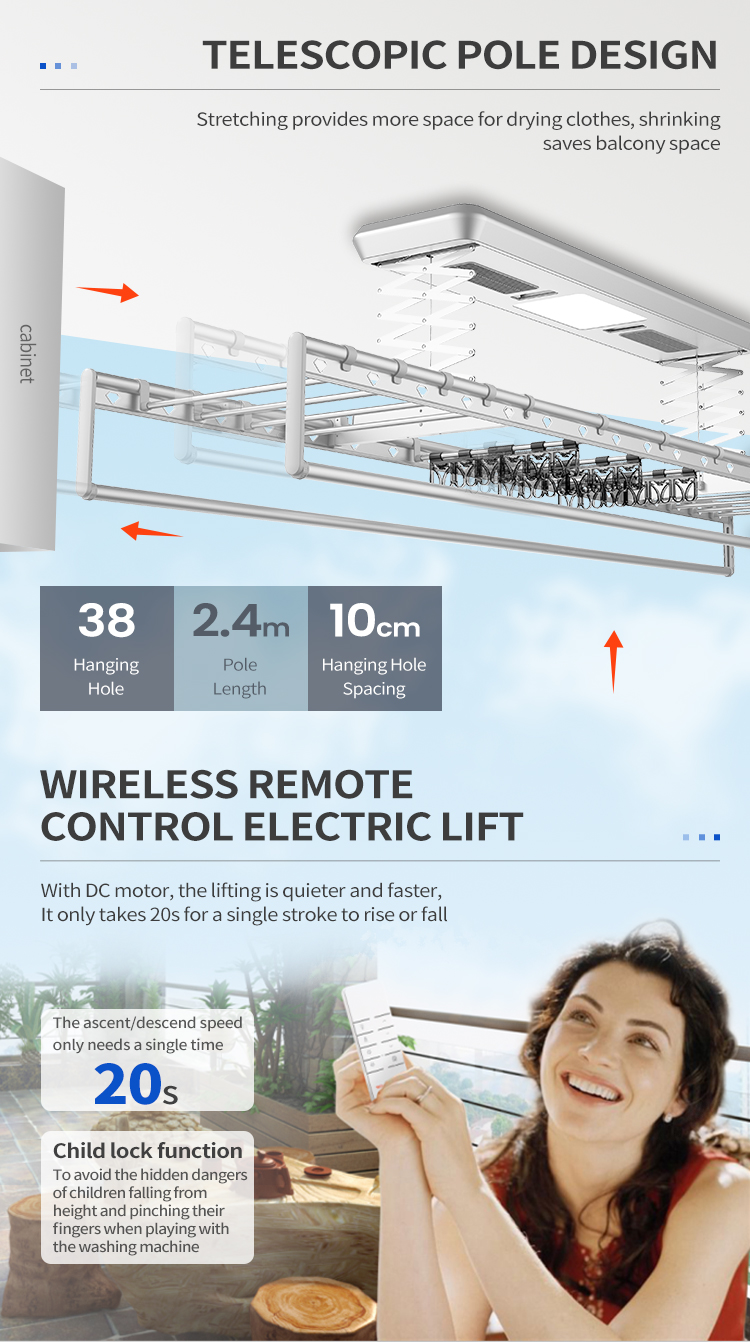 TopStrong T10 stendibiancheria elettrico smart salvaspazio