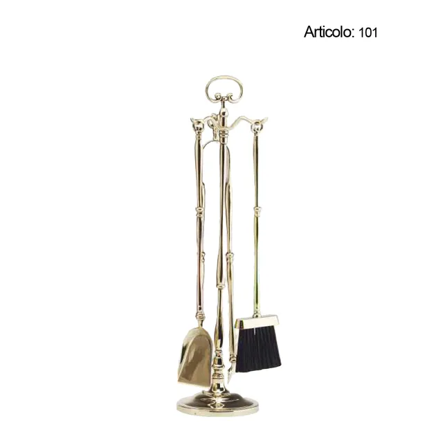 Spinardi 101 attrezzi camino ottone H 560 mm