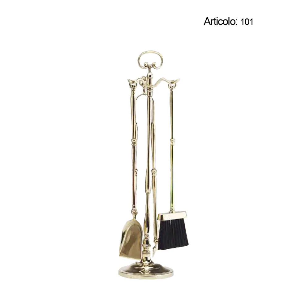 Spinardi 101 attrezzi camino ottone H 560 mm