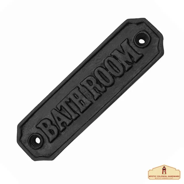 Mystic Colonial Hardware Bathroom 11,5 cm targa bagno ghisa nera