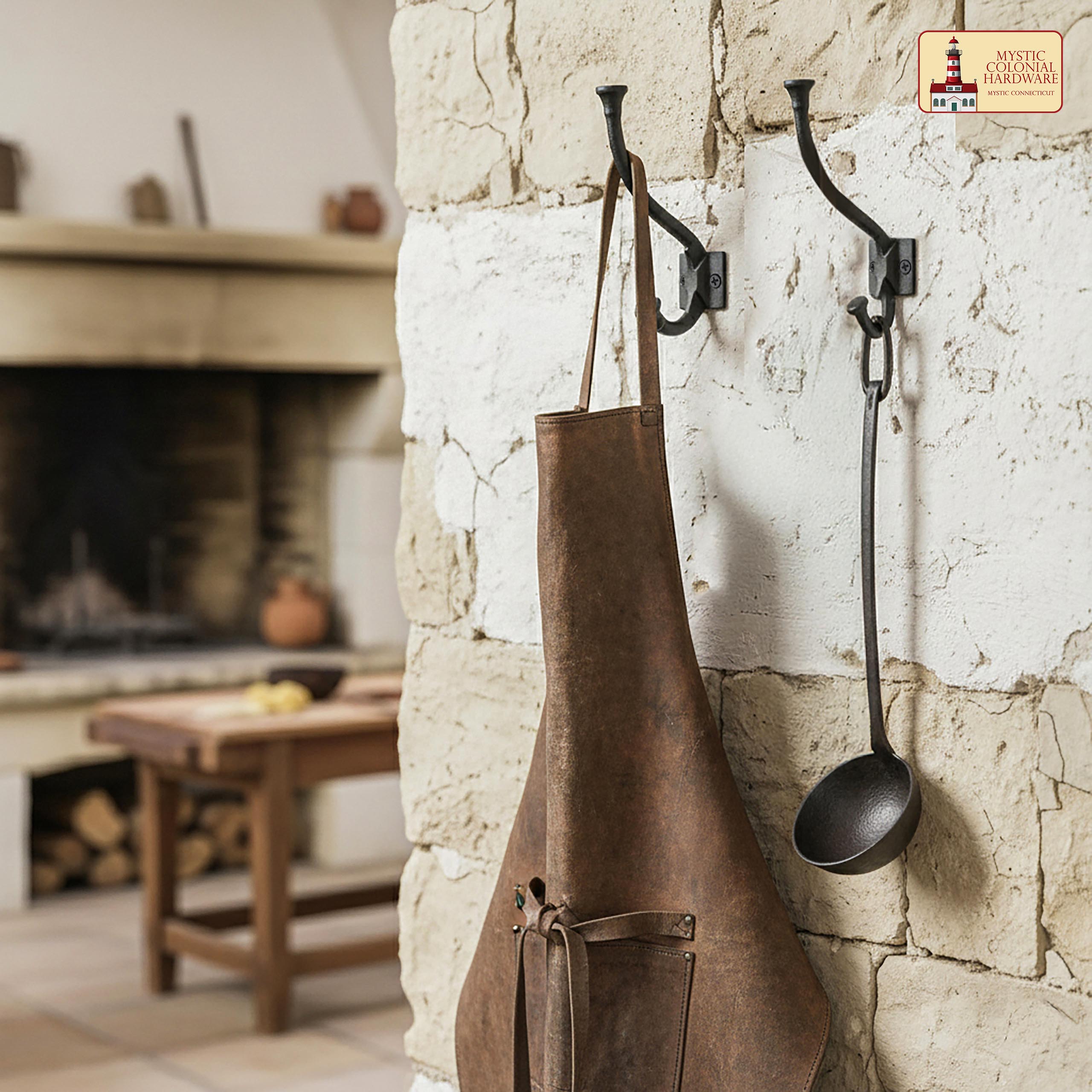 Mystic Colonial Hardware Ganci parete ghisa nera 13 cm 2pz