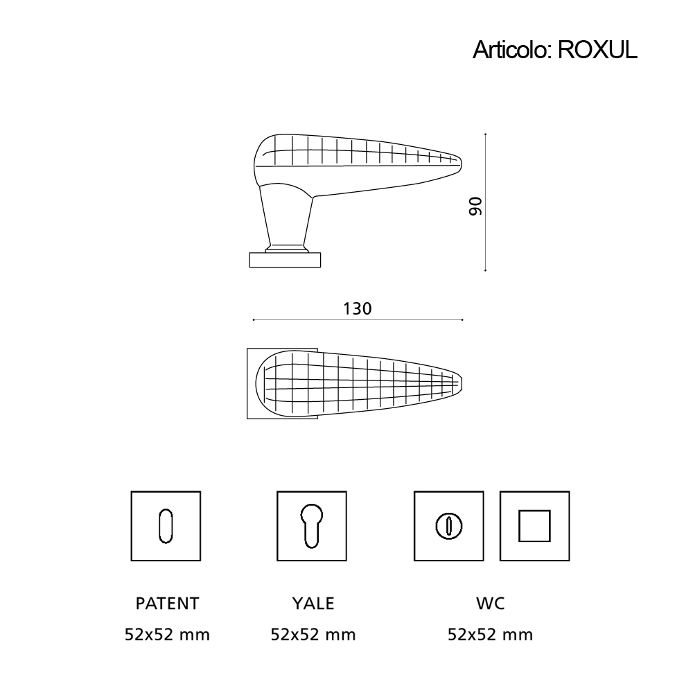 Spinardi Roxul maniglia cristallo coppia trasparente cromo