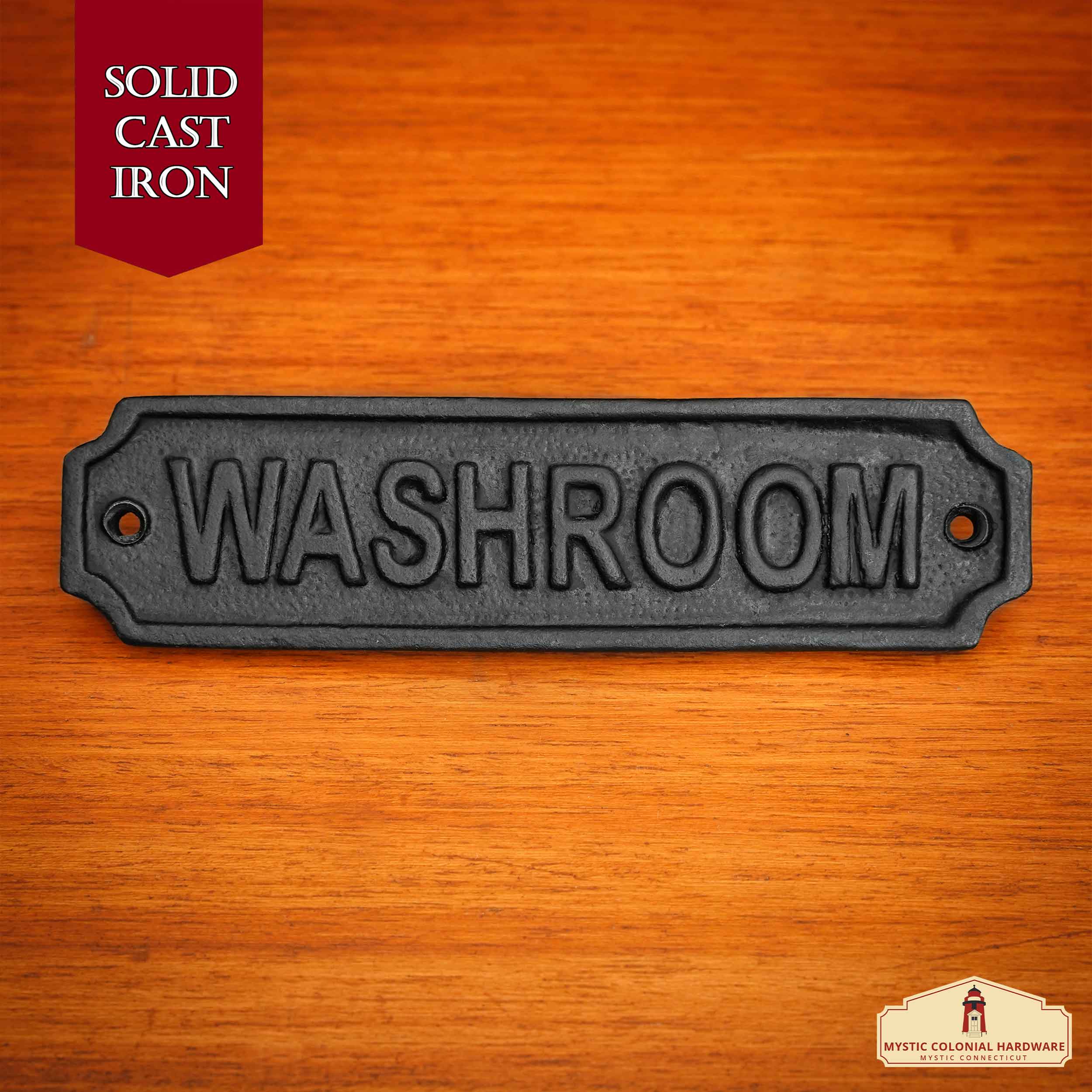 Mystic Colonial Targa Bagno Ghisa Nera 15x4 cm