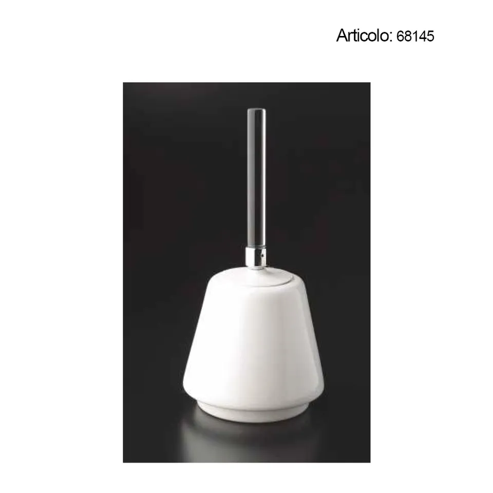 Spinardi portascopino bagno in ottone e cristallo
