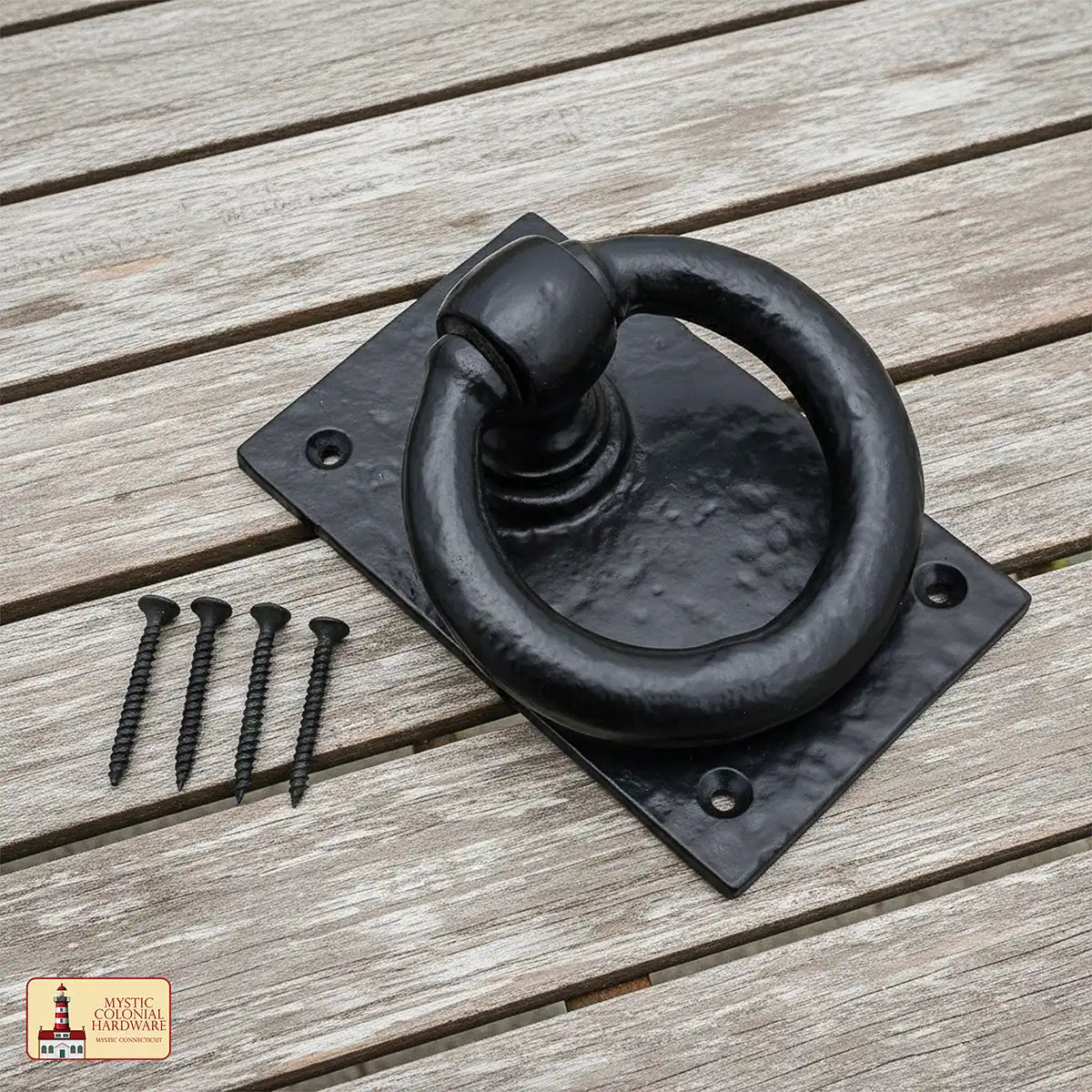 Mystic Colonial Iron Ring battente porta ferro battuto nero