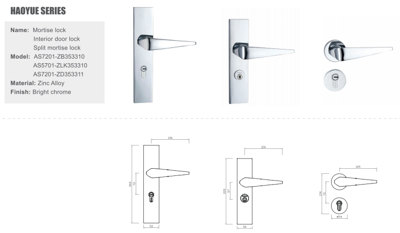 TopStrong Haoyue serratura incasso porta interna inox