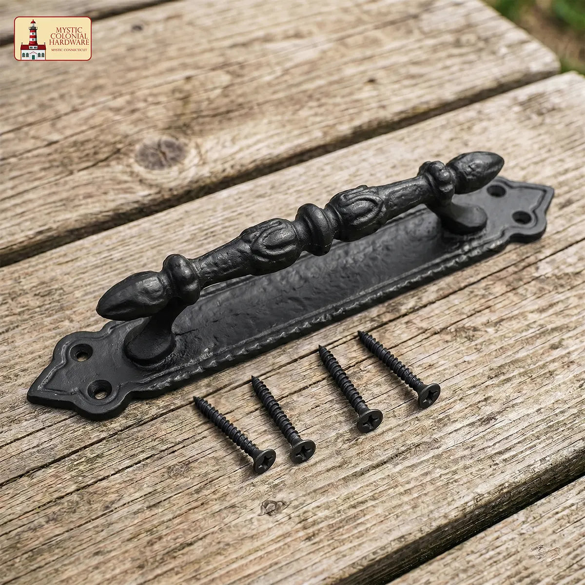 Mystic Colonial Hardware Maniglia Porta Ghisa Nera Vittoriana
