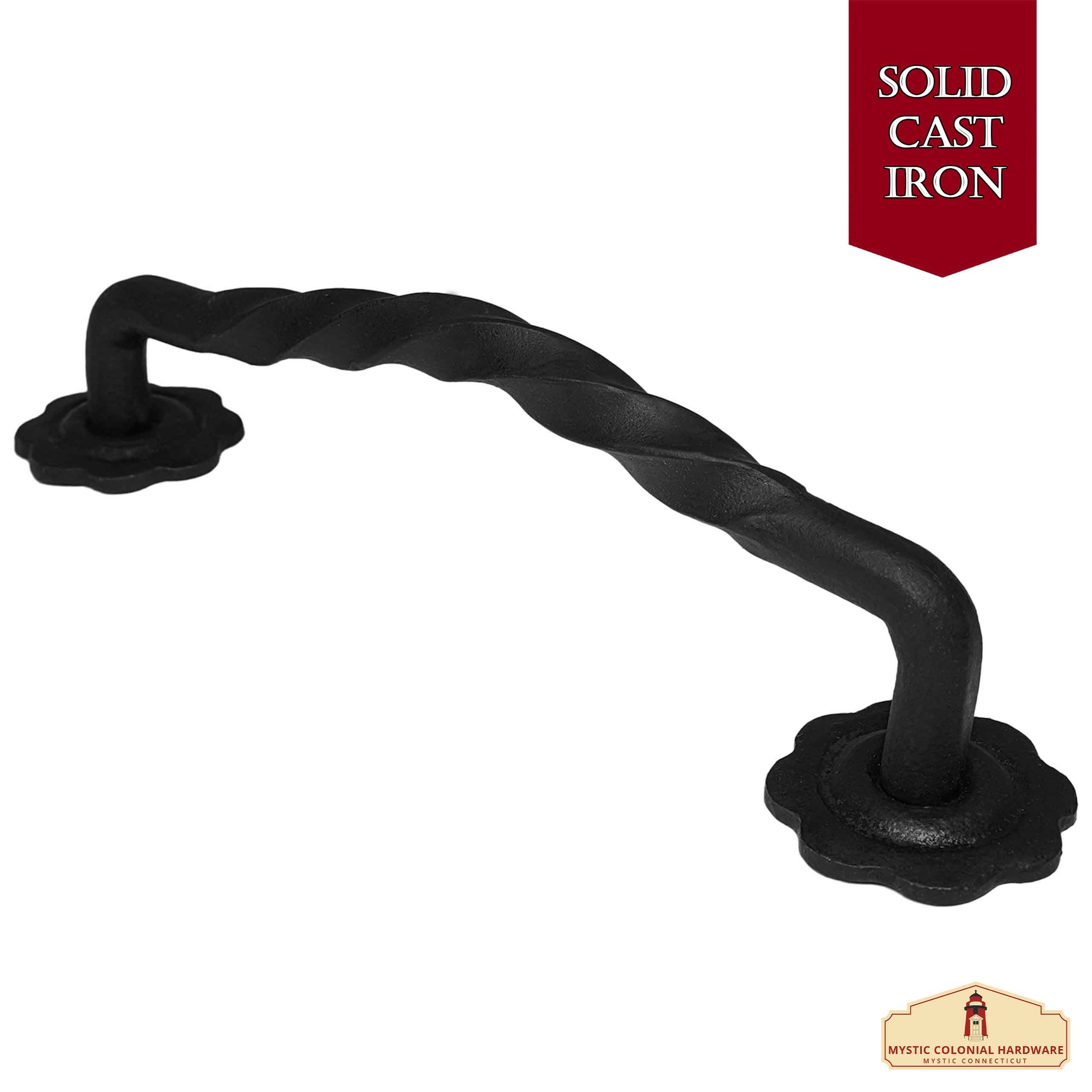 Mystic Colonial maniglione ferro 32 cm nero porte e cancelli