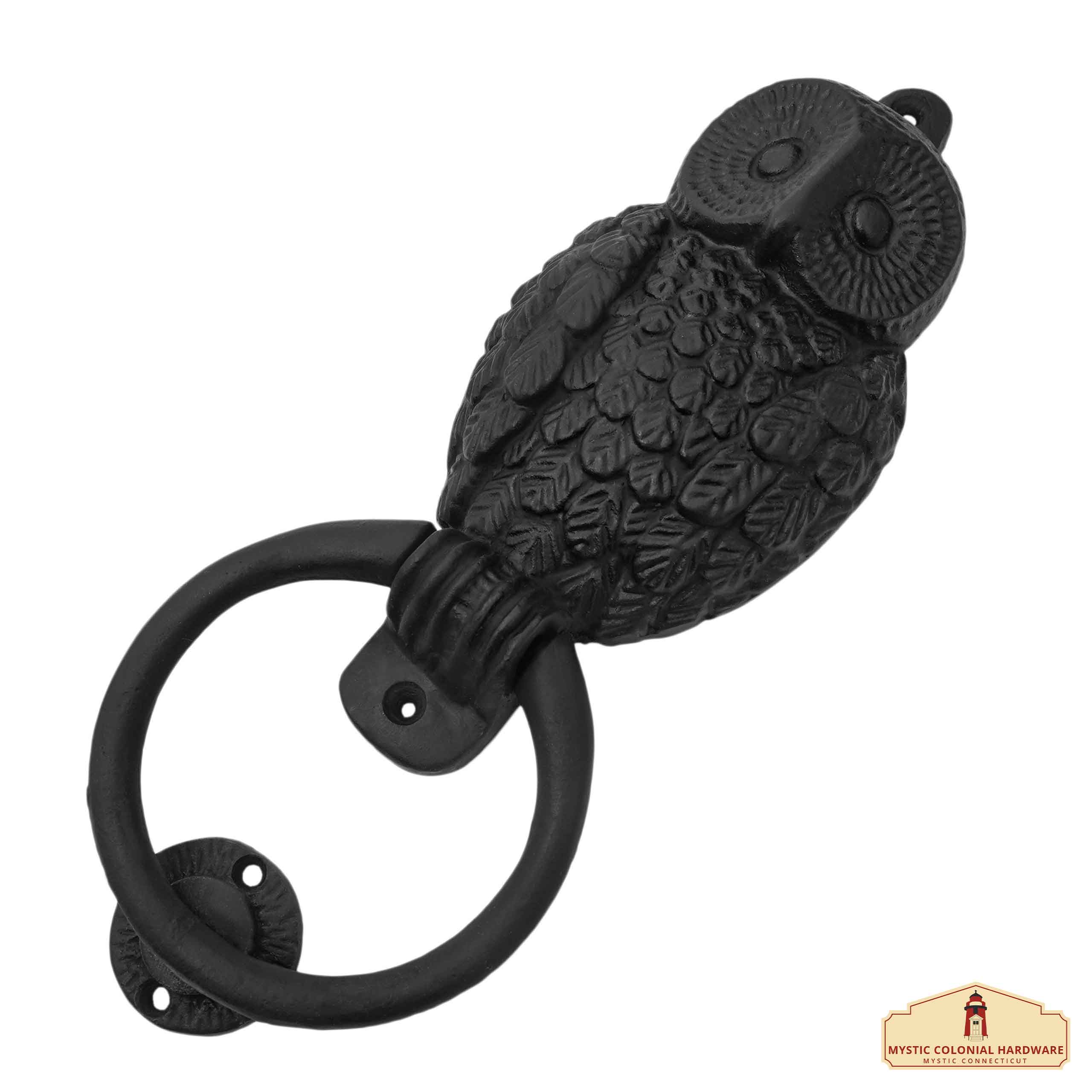 Mystic Colonial Batacchio Gufo Ghisa 24,3x9 cm Nero