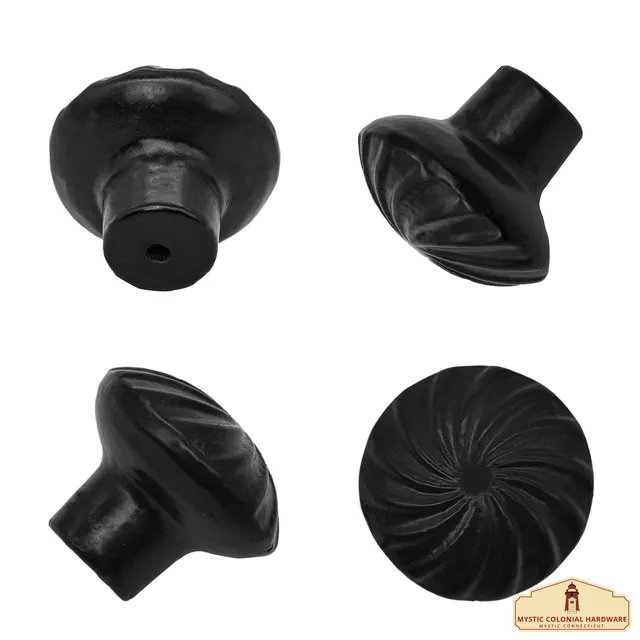 Mystic Colonial Hardware pomelli ferro battuto set 4 pezzi 4 cm