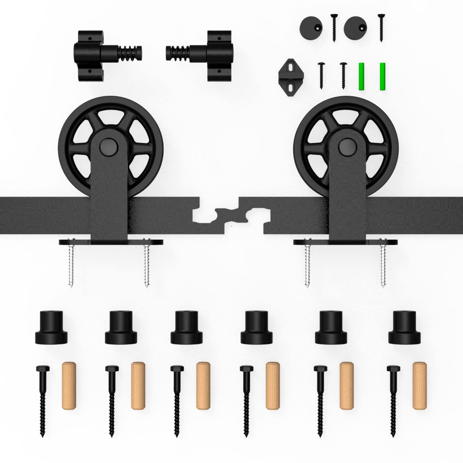 ETIASQSA binario porta scorrevole nero 200 cm kit