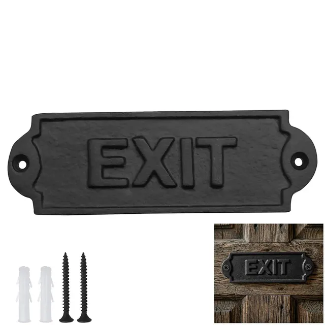 Mystic Colonial Hardware Exit targa porta ghisa nera uscita