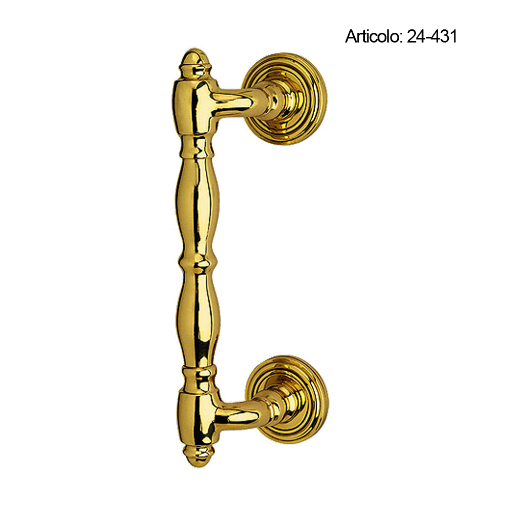 Spinardi 01-431 Maniglia con Placca e Rosetta in Ottone