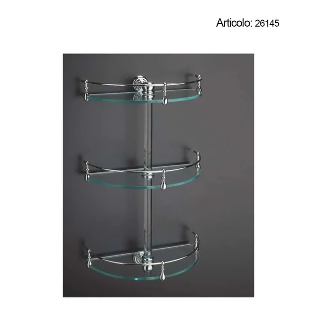 Spinardi Mensola bagno in cristallo e ottone