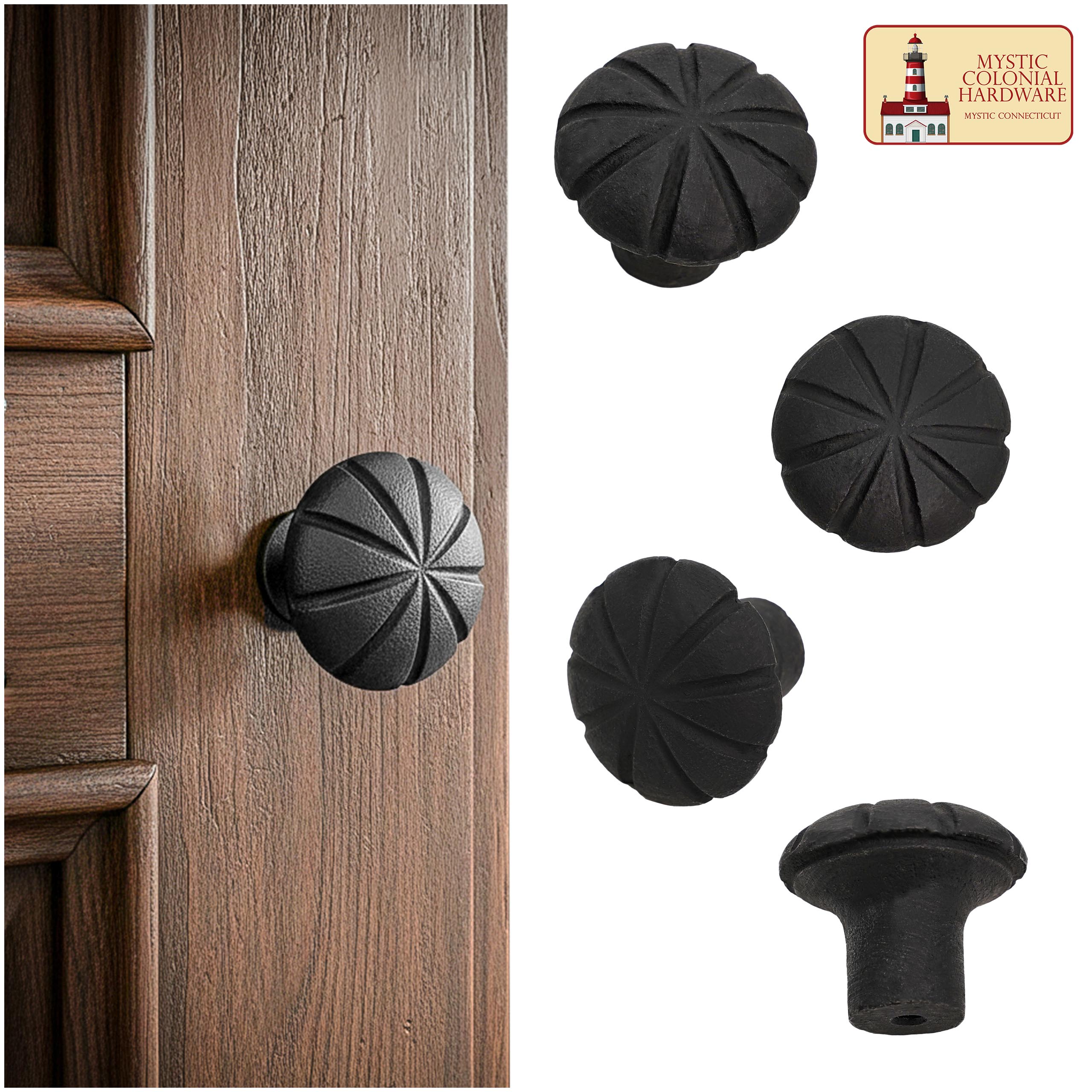 Mystic Colonial Pomello Ferro 4 cm Set 4 Pezzi Rustico