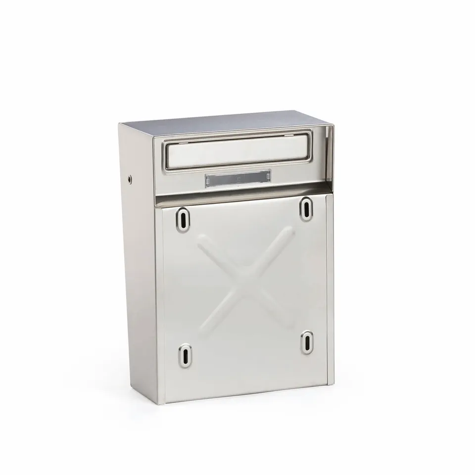 Silmec S09 cassetta postale bifacciale per recinzione inox con ritiro posteriore