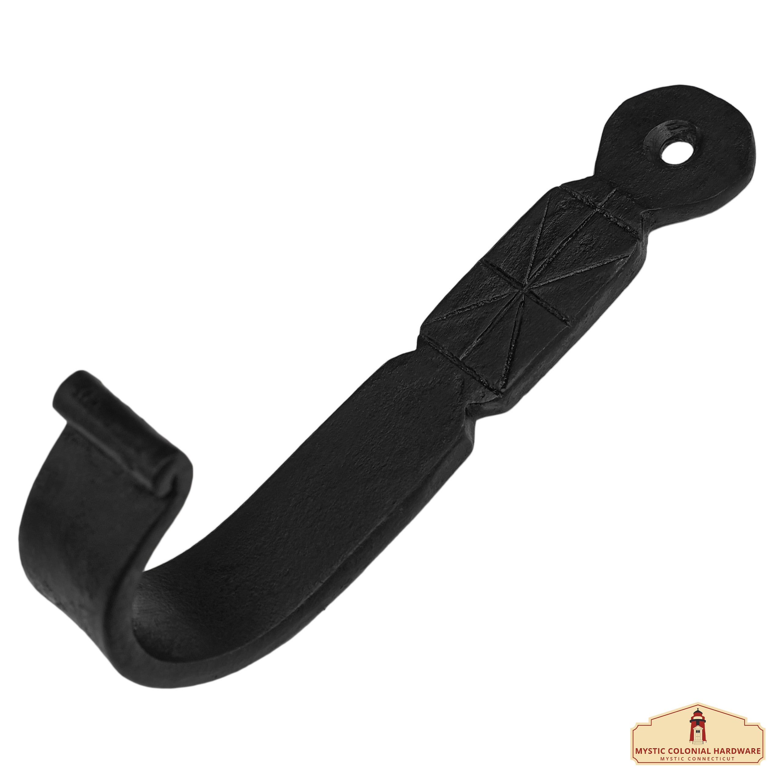 Mystic Colonial Hardware gancio parete ferro nero uso esterno