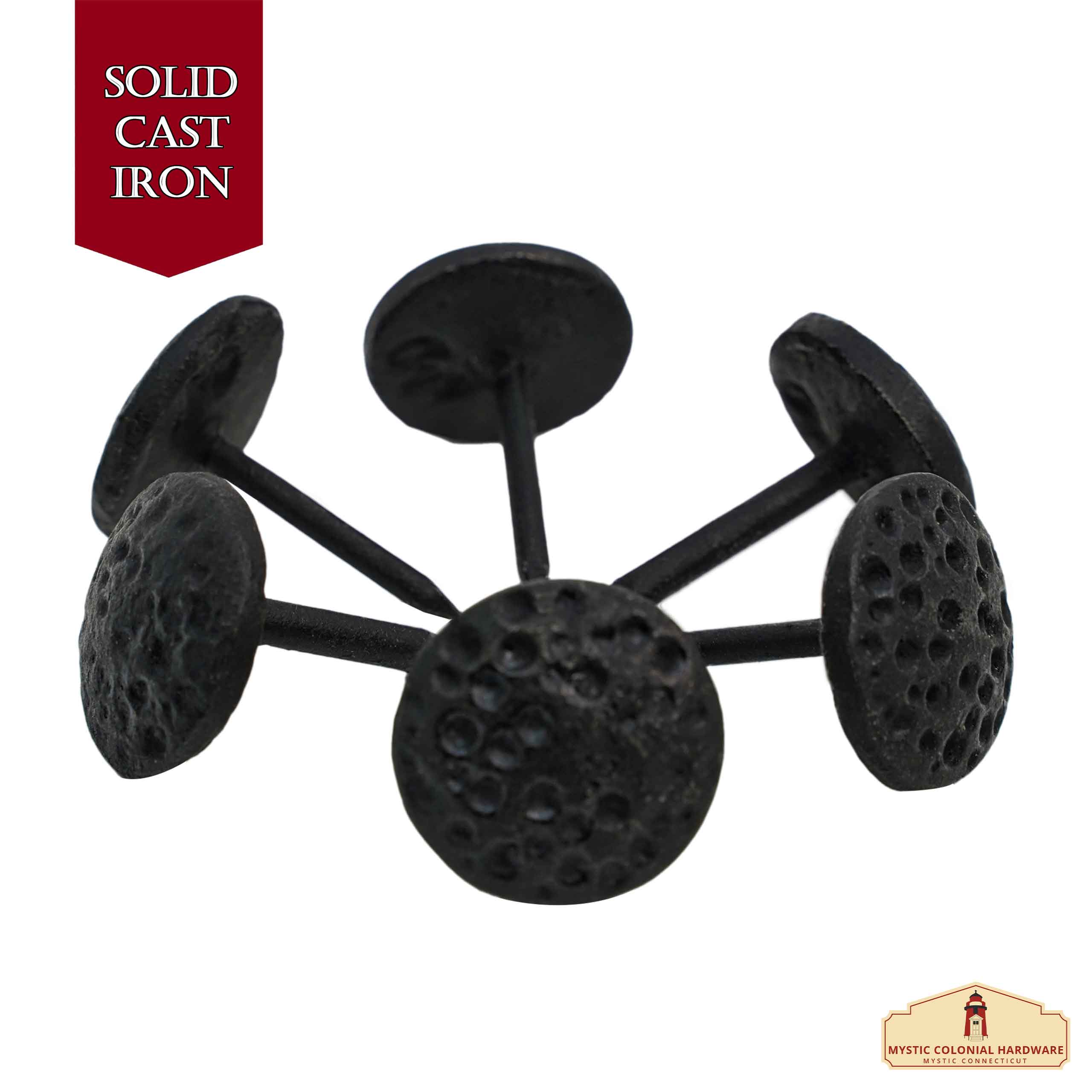 Mystic Colonial Hardware Borchie Ferro Nero 2,5cm 6pz