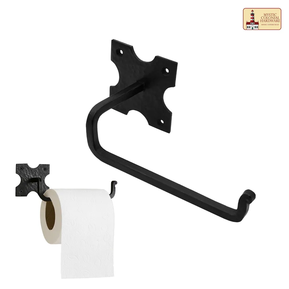 Mystic Colonial Rustic portarotolo da parete ferro nero