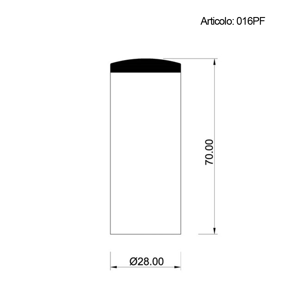 Spinardi 016PF fermaporta pavimento ottone 28x71 mm
