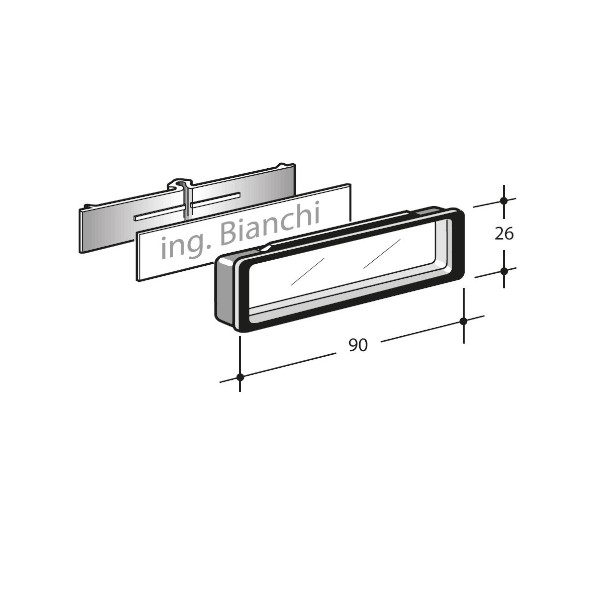 Silmec SC Classic 90-026 kit portanome 80x16 mm PVC