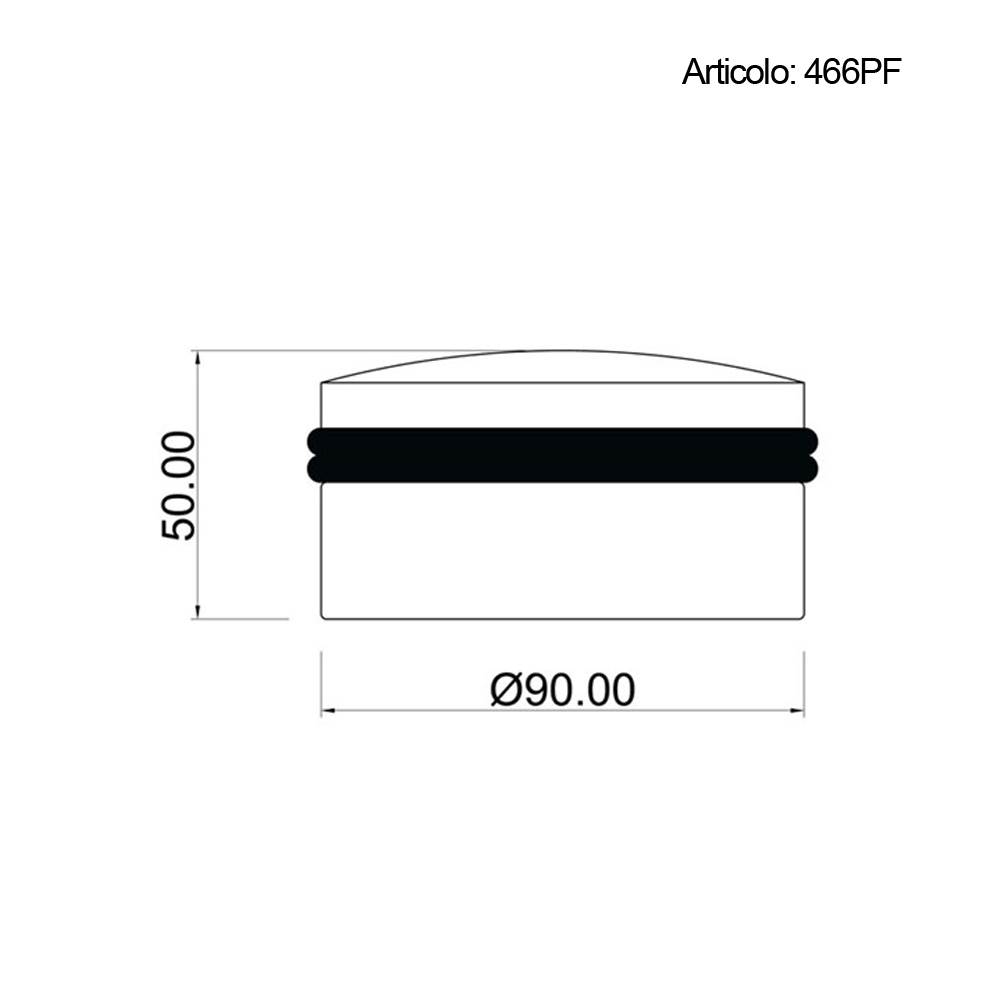 Spinardi 566PF fermaporta ottone marmo 90 mm