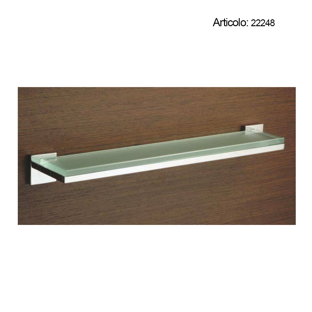 Spinardi Mensola Bagno in Ottone Cromato Vetro