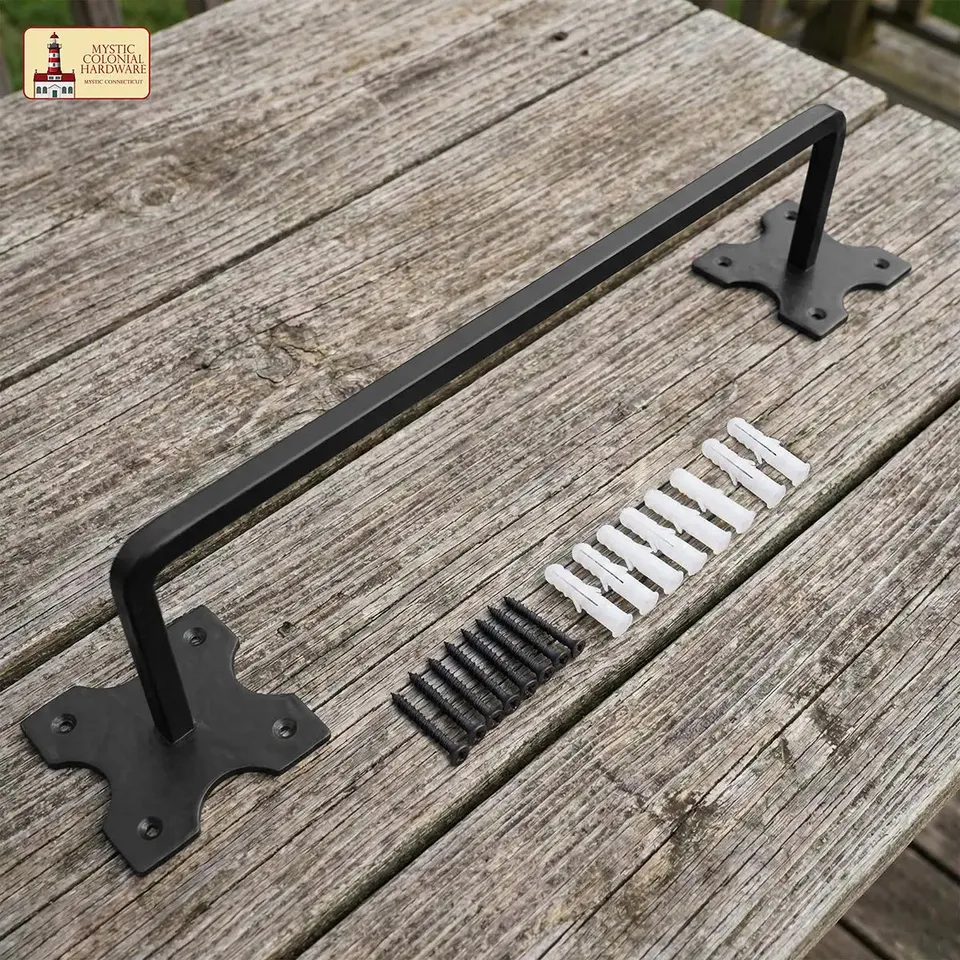 Mystic Colonial Hardware porta asciugamani ferro battuto Medium nero