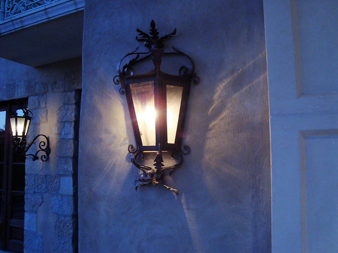 Spinardi Lanterna da Parete Lampada Vetro 60W