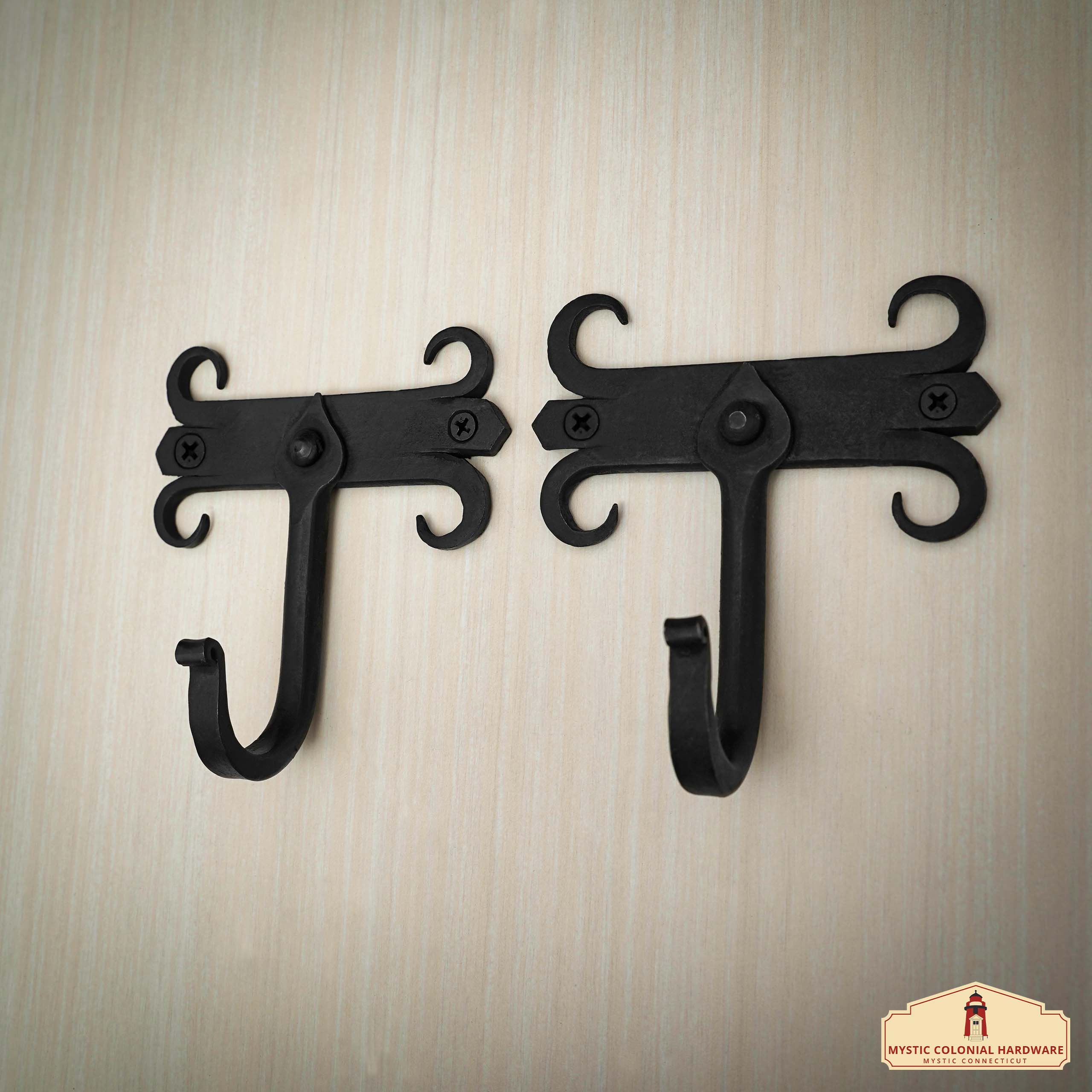 Mystic Colonial Hardware Ganci Parete Ferro 11x12 cm 2 Pezzi