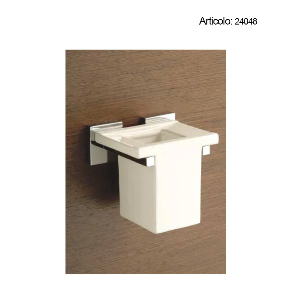 Spinardi portaspazzolini bagno in ottone cromato