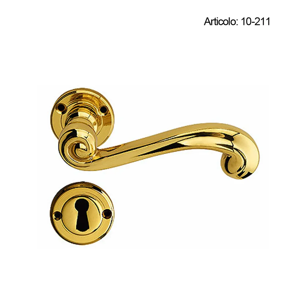 Maniglia Spinardi 10-211 per porta in ottone