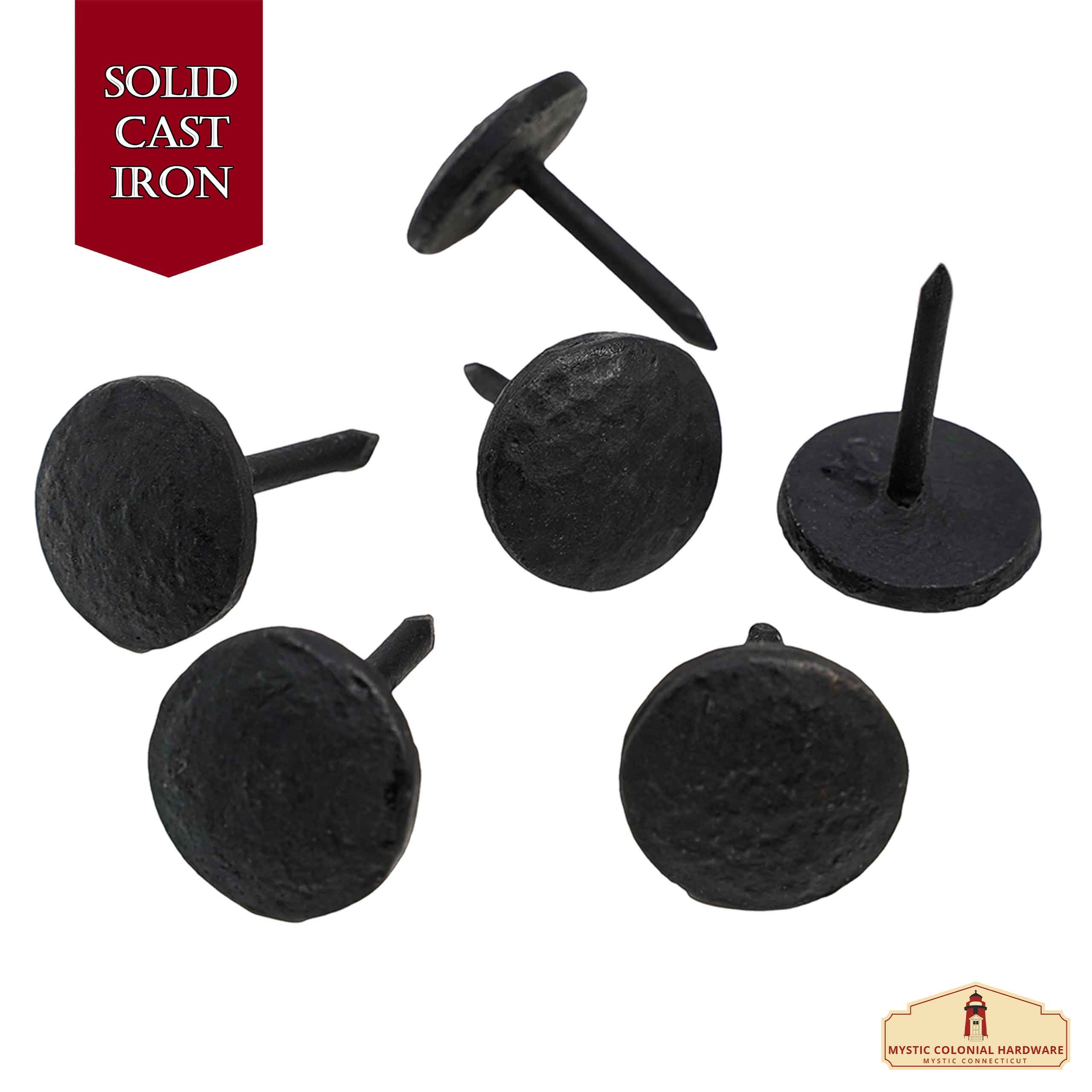 Mystic Colonial Hardware chiodi decorativi ferro battuto 6 pz neri