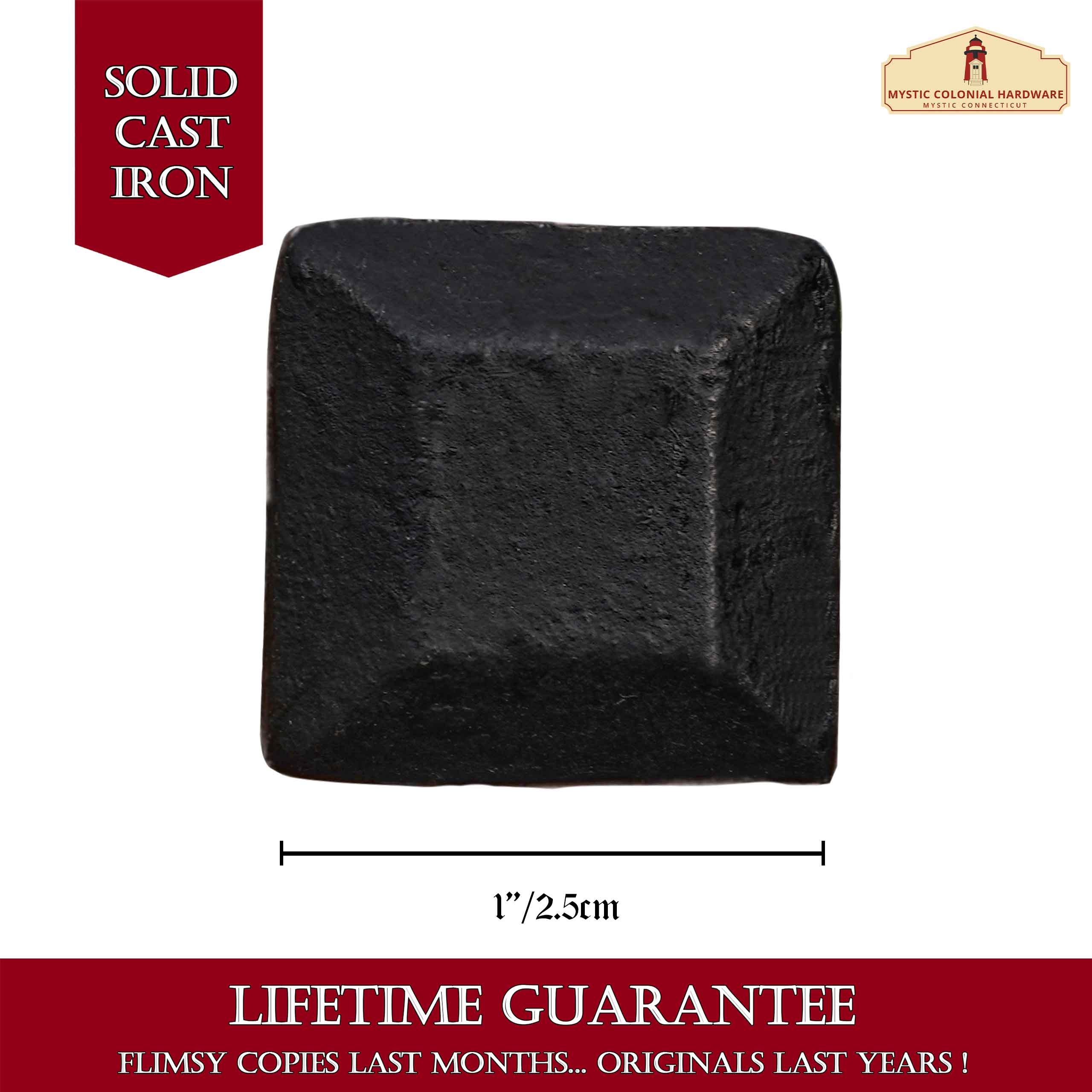 Mystic Colonial Hardware chiodi ferro decorativi neri set 6 pezzi