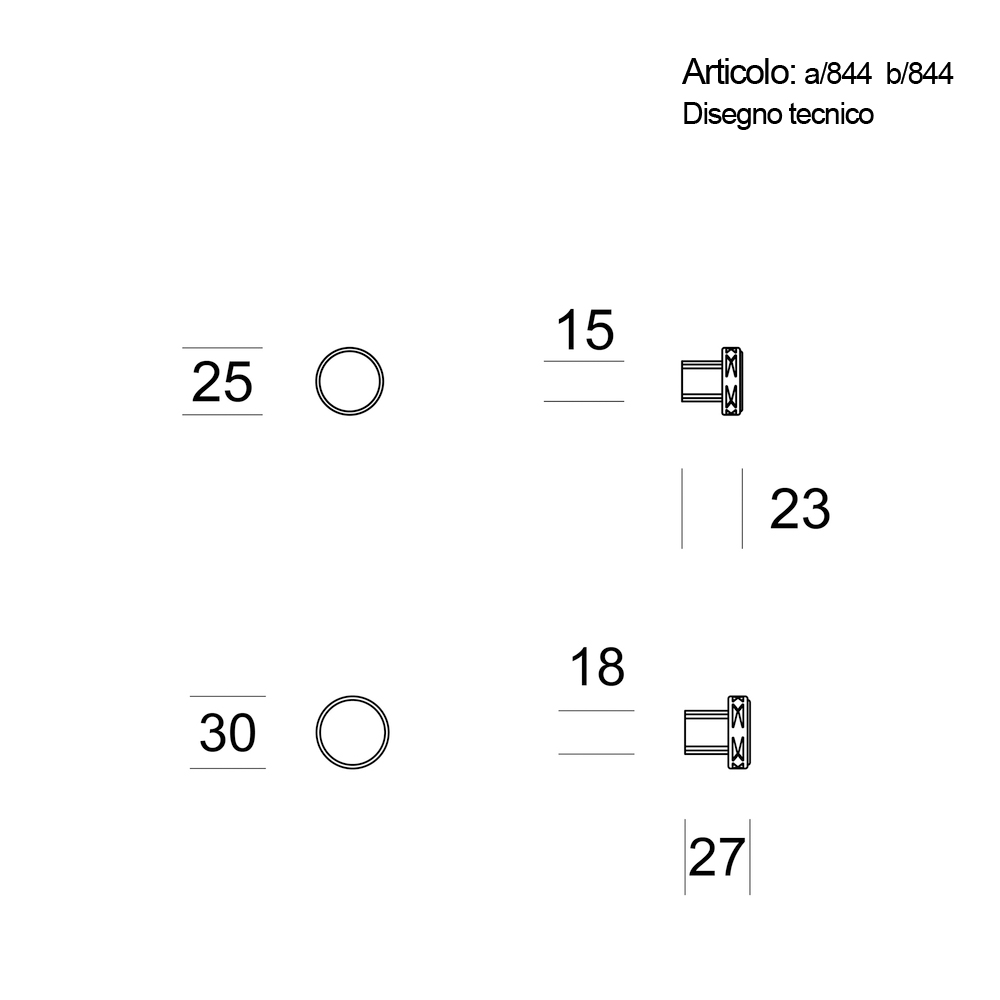 Spinardi A/844 pomello per mobile