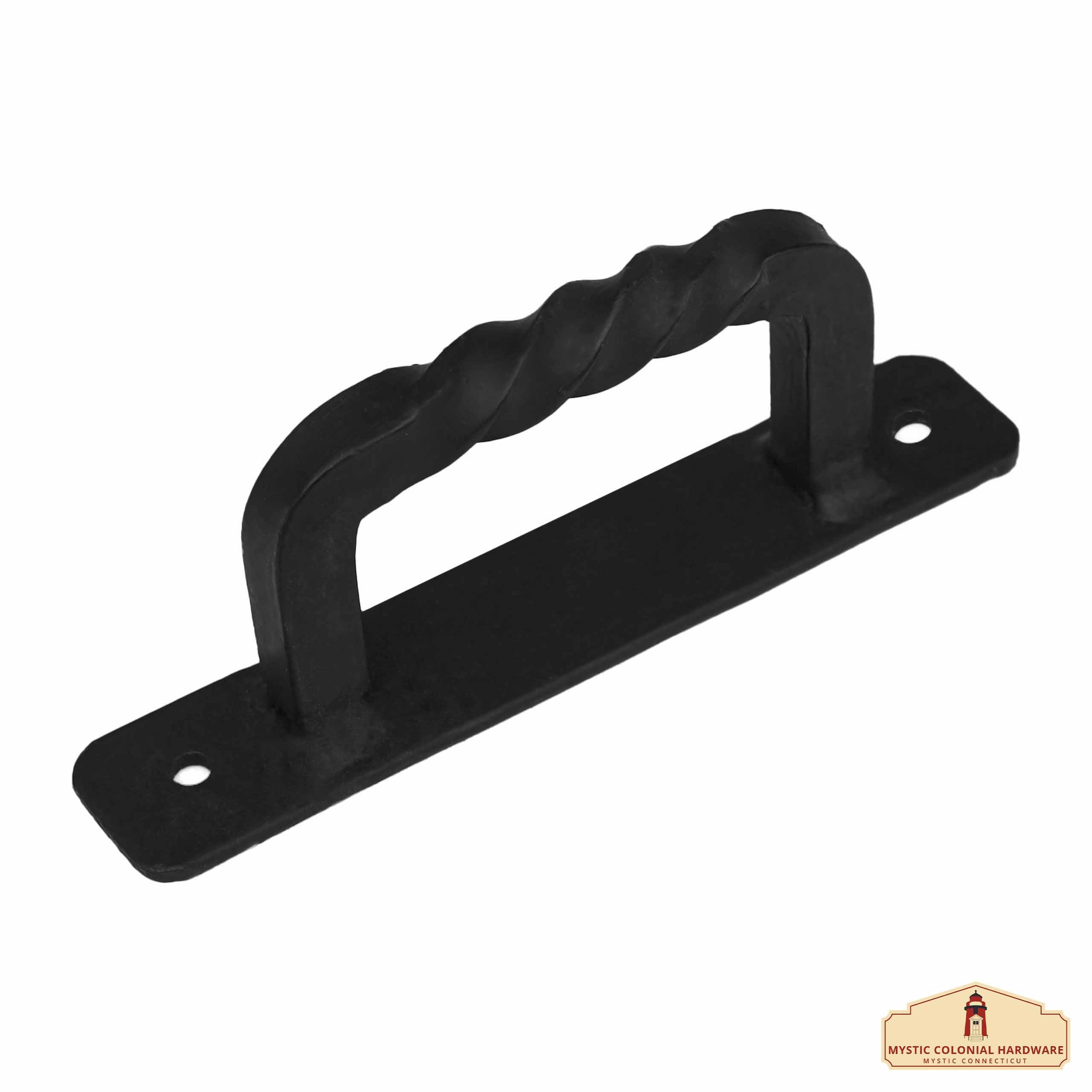 Mystic Colonial Maniglia Porta Ferro Battuto 13 cm Nera