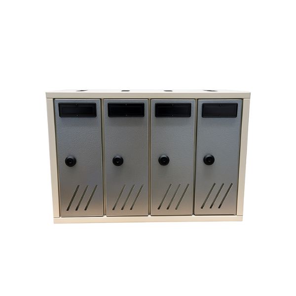 BOXOB Serenity 993 cassetta postale 4 scomparti bianco grigio interno