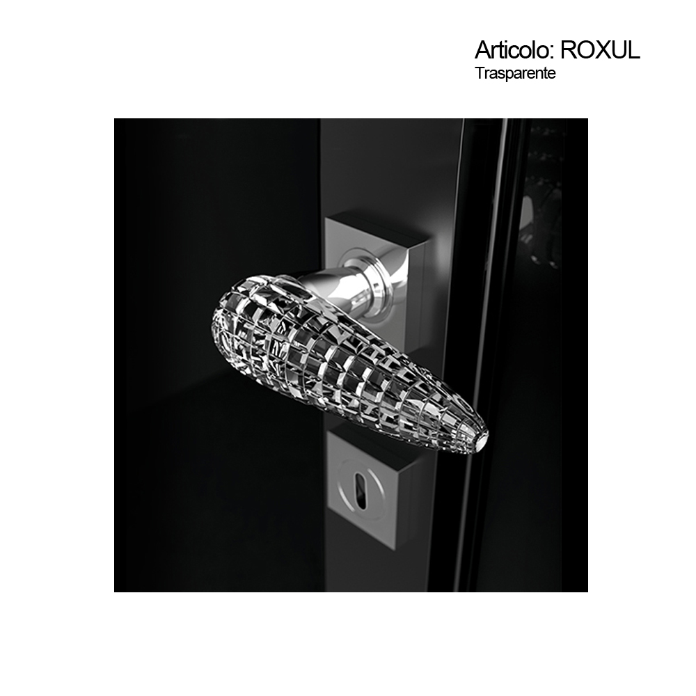 Spinardi Roxul maniglia cristallo coppia trasparente cromo