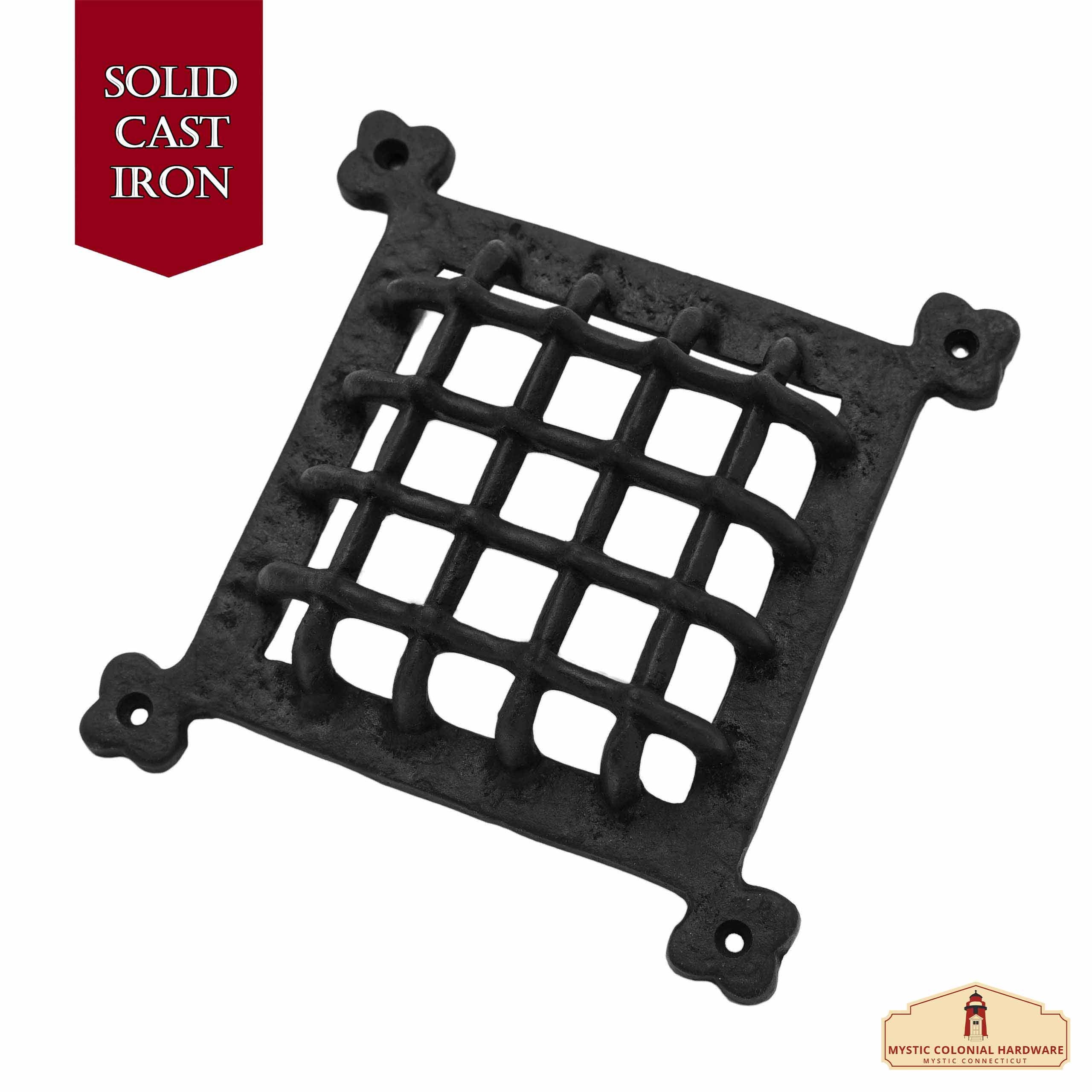 Mystic Colonial Hardware Griglia Spioncino 16x16 cm Ghisa Nera
