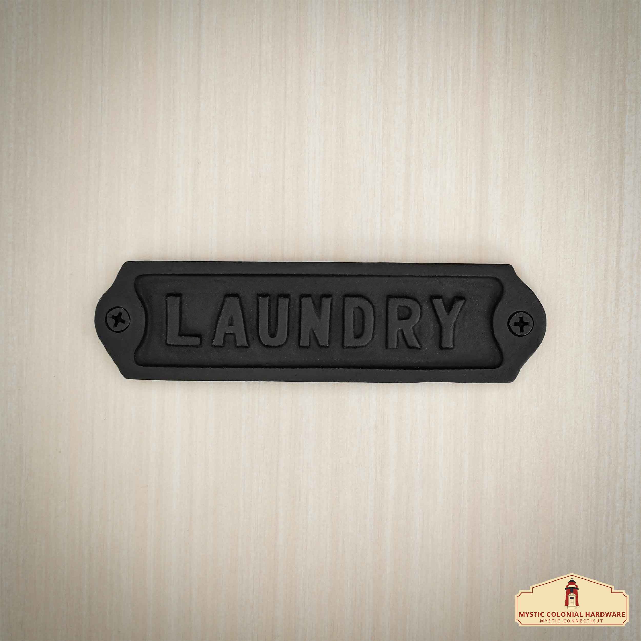 Mystic Colonial Hardware targhetta Laundry ghisa 14,2 cm