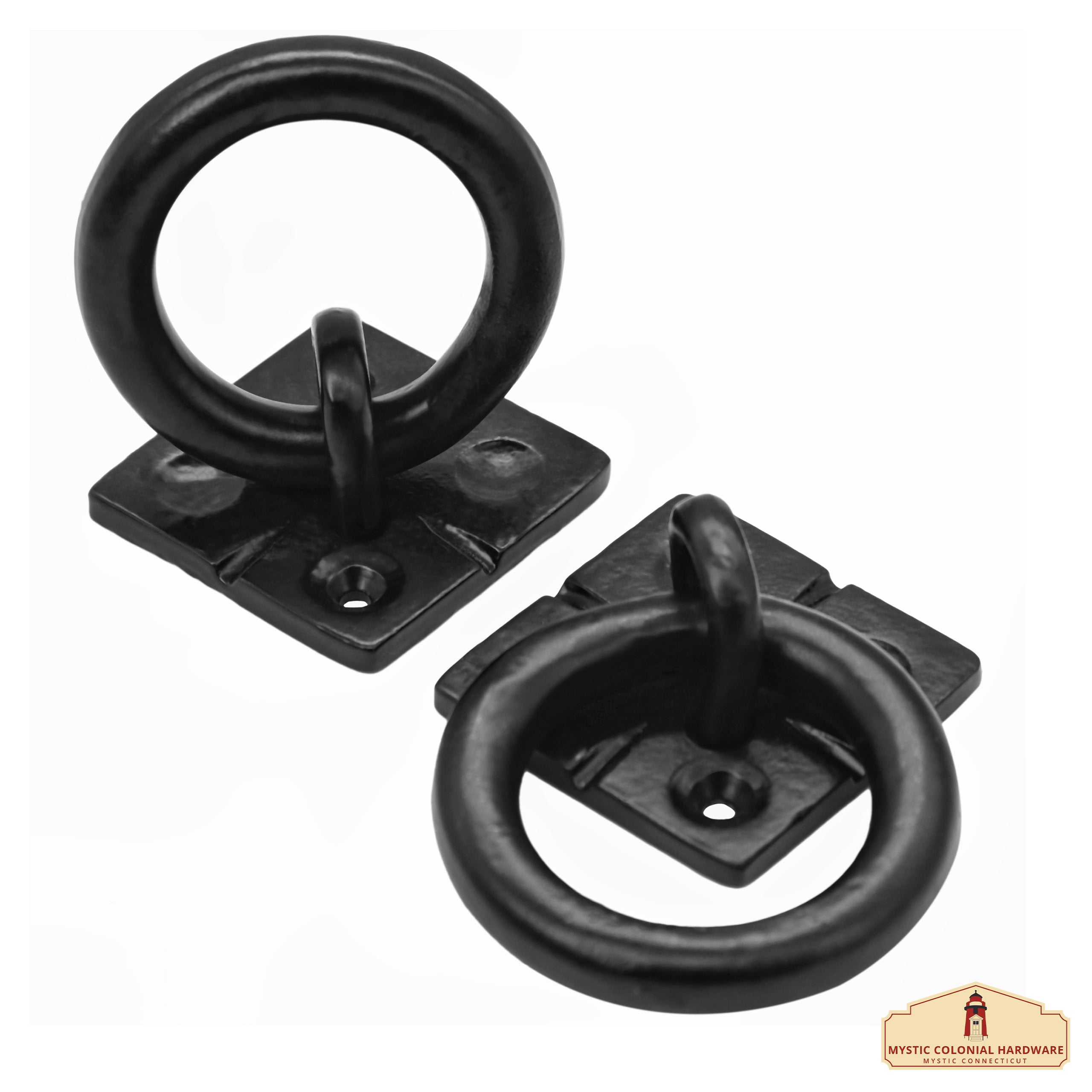 Mystic Colonial Small Ring battente porta set 2 pezzi ferro nero