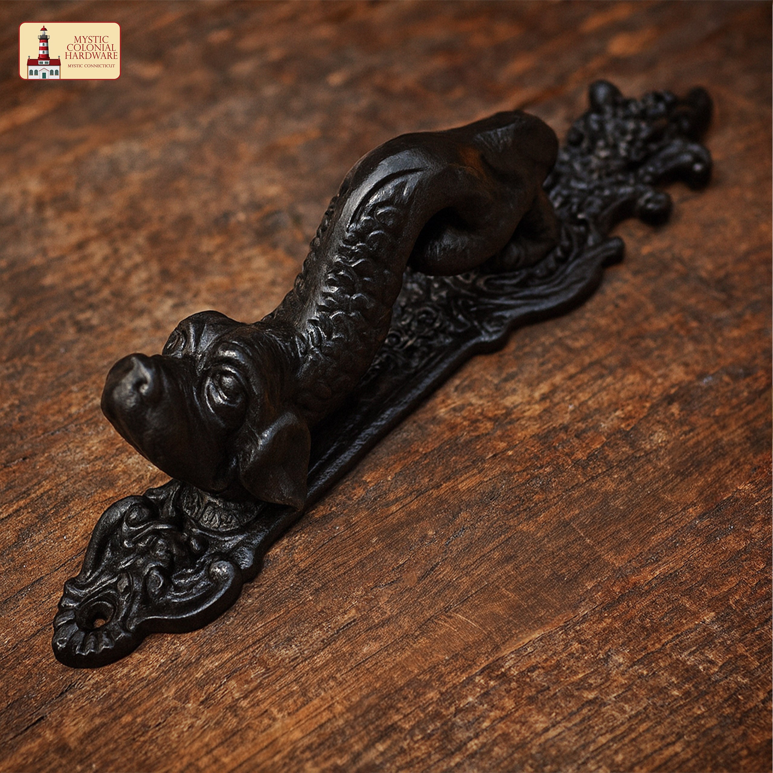 Mystic Colonial Hardware Battente Porta Ferro Nero 25x5cm