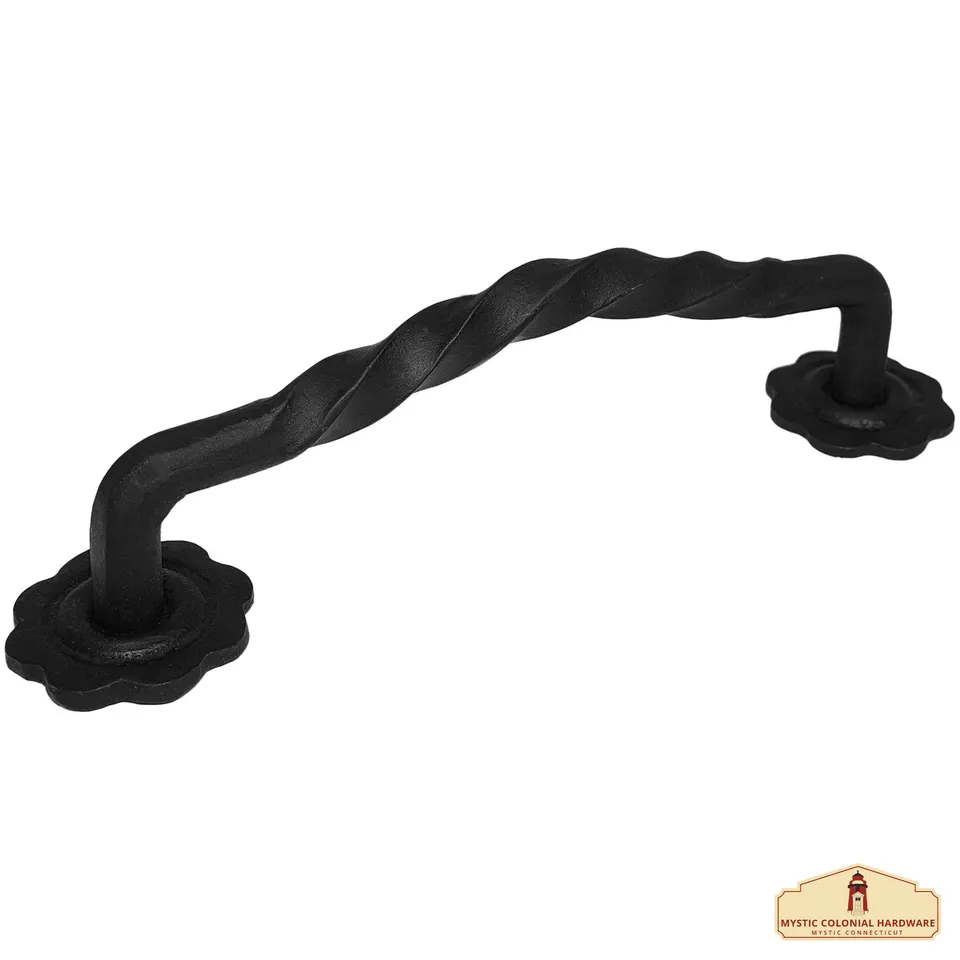 Mystic Colonial maniglione ferro 32 cm nero porte e cancelli