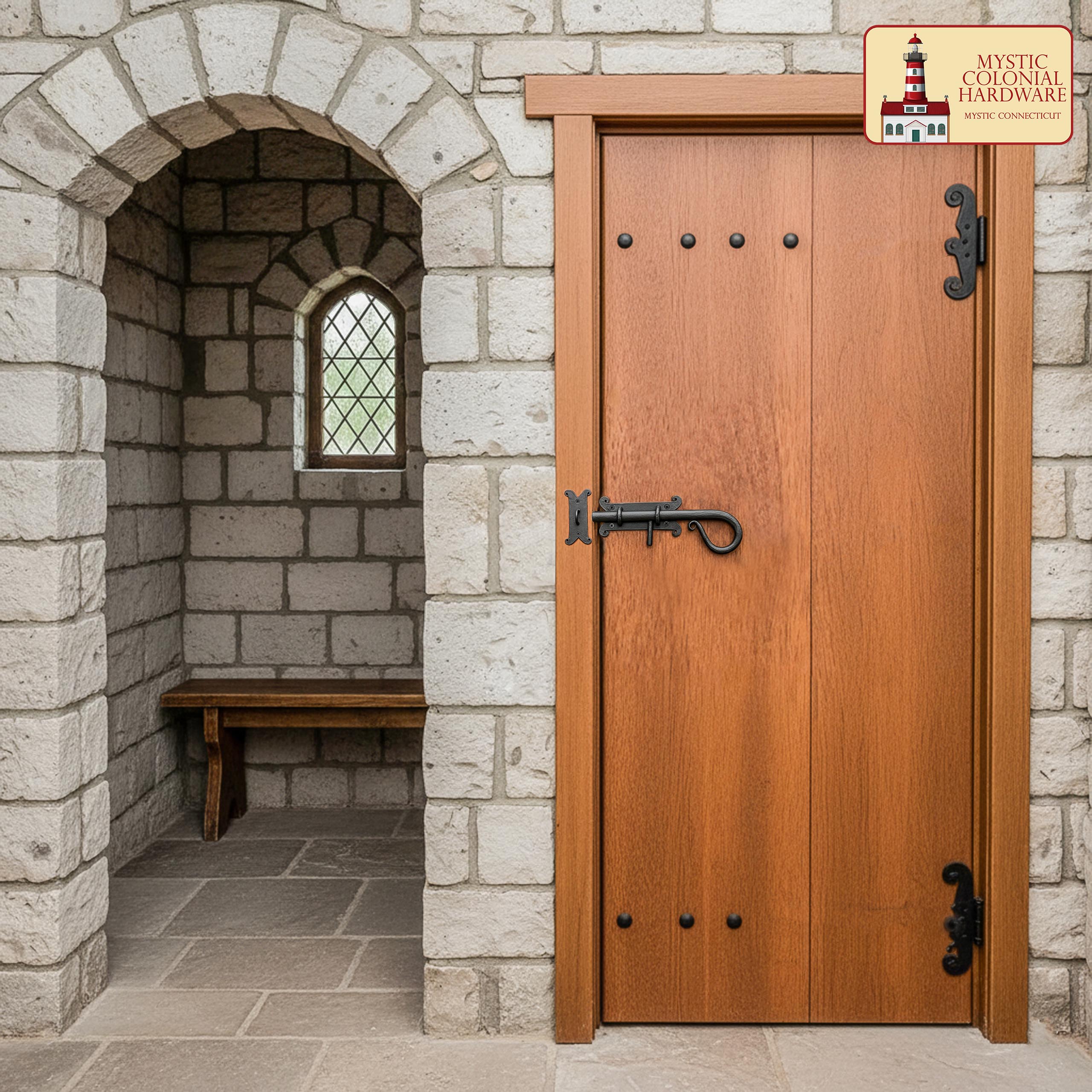 Mystic Colonial Hardware Chiavistello 22 cm Porta Ferro Battuto