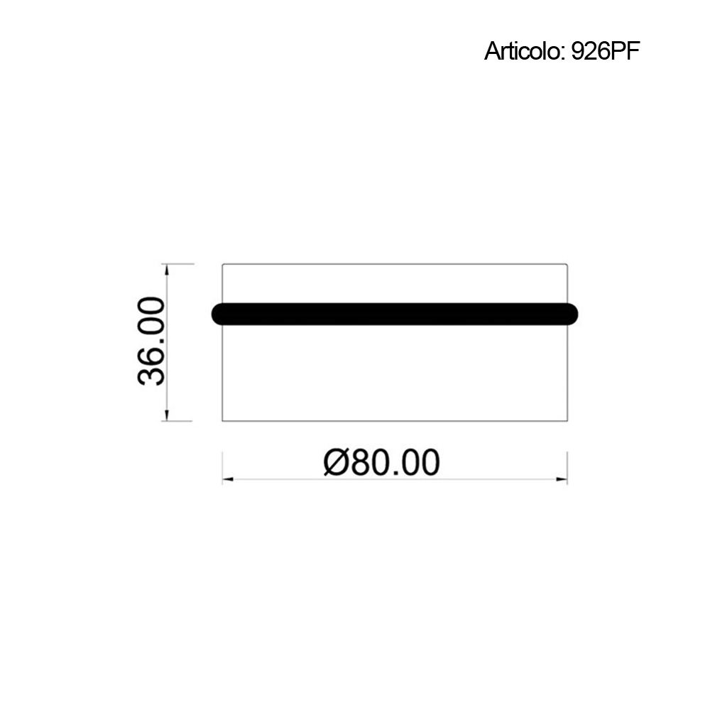 Spinardi 926PF fermaporta acciaio diametro 80 mm